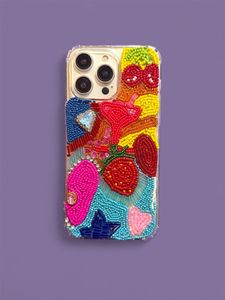 เคสโทรศัพท์ TPU ใสประดับคริสตัลรูปดอกชบาสีชมพูฟ้า งานแฮนด์เมด ป้องกันด้านหลังโทรศัพท์มือถือ - Product Image 2