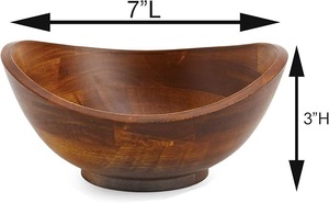 Bol à salade en bois artisanal jetable et écologique – Vaisselle rustique en bois naturel pour fêtes, restaurants, hôtels et usage domestique - Product Image 5