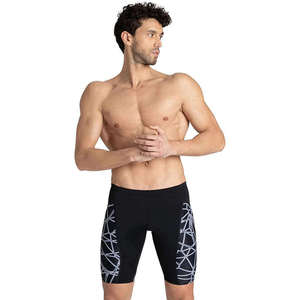 Men's Plus Size Sporty Solid Knitted Jammer Swim Trunks Quick Dry Chlorine Resistant for Training Racing Lap Swimming Beach <b>Pool</b> - Product Image 1