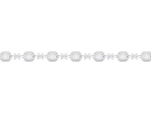 Bracelet tennis de luxe pour femme EtherStar Jewels, 8,50 carats, diamant de laboratoire taille brillant double halo, or massif 18 carats, bijoux fins - Product Image 3