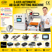 Mini Máquina de Escritorio de 3 Ejes Totalmente Automática para Dos Componentes, Dispensador de Pegamento AB para Resina Epoxi, Silicona y Adhesivo de PU