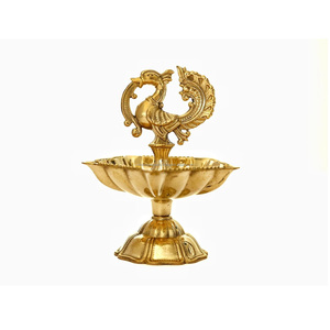 Lampes suspendues en laiton Art Déco pour la décoration de la maison |   Articles de décoration Kuthu Vilakku pour Diwali et mariage - Product Image 2