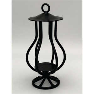 Lanterne suspendue vintage en fer noir pour bougies chauffe-plat, chandelier en métal, centre de table, décoration intérieure - Product Image 1