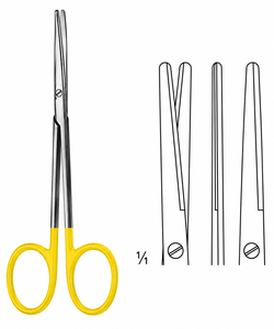 Tijeras Dentales Metzbaum TC Rectas de 14.5 cm, Acero Inoxidable Premium, Color Plateado, Clase I - Product Image 1