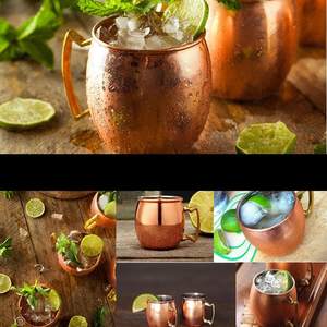 Taza de Cobre Reutilizable Ecológica de Alta Calidad para Moscow Mule, Capacidad de 400 ml, con Asa, para Cerveza, Fiestas de Halloween y Navidad - Product Image 6