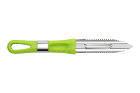 Couteau à éplucher en acier inoxydable, lame droite, outil de précision, poignée en plastique ambidextre, conception durable