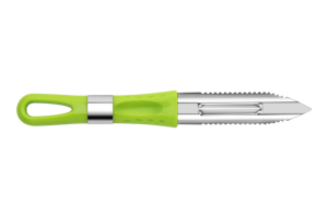 Couteau à éplucher en forme d'anneau, lame en acier inoxydable, outil d'épluchage de précision, poignée en plastique ambidextre, design durable, polyvalent pour la cuisine - Product Image 2