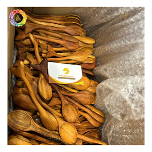 Cuillères à soupe en bois résistantes à la chaleur |   Ustensiles de cuisine artisanaux durables, cuillères à thé en bois avec manche en forme de papillon - Product Image 2