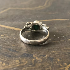 Sterling <b>Silver</b> 925 Designer <b>Emerald</b> Cut Gemstone <b>Ring</b> (2.9 Grams) Oval Unisex Wear Lightweight comfortable - Product Image 4