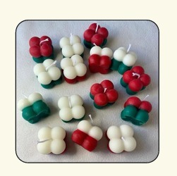 Ensemble de bougies artistiques modernes en cire de soja, faites à la main, multicolores, en forme de petits animaux, longue durée, sans gouttes, pour Noël et la maison - Product Image 3