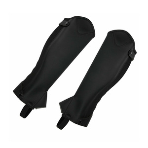 Premium Quality Genuine Leather <b>Half</b> <b>Chaps</b> Durable Professional Horse Riding <b>Chap</b> for Equestrian Sports Adjustable Fit Men Women - Product Image 4