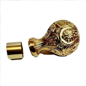 Poignée de canne de marche victorienne en laiton antique |   Décoration traditionnelle dorée polie à la main de 3,5 pouces pour la maison et les cadeaux d'affaires - Product Image 5