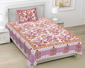 Nouvelle conception, draps de lit faits à la main, tendance, imprimés à la main en Inde, en coton, avec 1 housse de coussin - Product Image 3