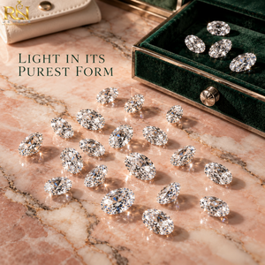 Diamant ovale de 14,50 carats cultivé en laboratoire avec une géométrie raffinée |   Couleur DEF, feu éclatant et facettes complexes pour les bijoux - Product Image 2