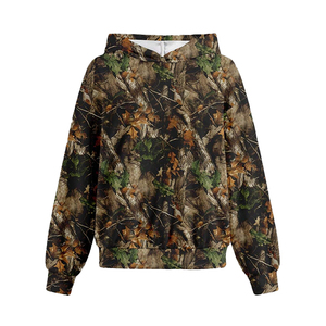 Custom Vintage Hunting Hoodie Digital Real Tree Printed Camouflage Hunting Hoodie Heavyweight Hunting <b>Camo</b> Hoodie - Product Image 5