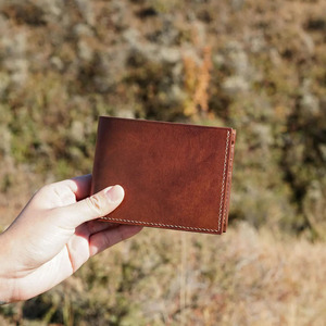 Handmade mens leather <b>wallet</b> bifold slim RFID <b>secure</b> card holder bulk supplier OEM custom branding export in pakistan - Product Image 3