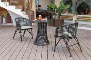 Elegant PE Rattan Garden Furniture Set with Tempered Glass Coffee <b>Table</b> - Product Image 3