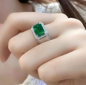 <b>Emerald</b> Cut Luxury Men's Sterling <b>Silver</b> 14K Gold Plated Engagement <b>Ring</b> Wedding Band May Birthstone Gift for Him - Product Image 4