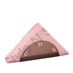 Vente en gros de porte-serviettes en acier inoxydable ronds de serviette de table en métal argenté porte-serviettes en papier à prix réduit - Product Image 1