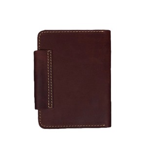 Deep Maroon Genuine Leather Dual <b>Passport</b> <b>Holder</b> Wallet with Secure Button Snap Closure and Slots for Family Travel Documents - Product Image 6