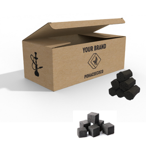Briquetas de Carbón Vegetal Negro para Shisha, Personalizables, de Primera Calidad, Bajo Contenido de Ceniza, Larga Duración, 100% Natural, de Cáscara de Coco - Product Image 1