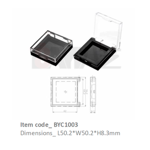 Custom Logo Empty <b>Square</b> Compact <b>Container</b> for Eyeshadow and Concealer-<b>Plastic</b> Packaging Material - Product Image 1