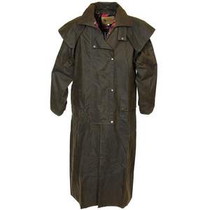 Manteaux d'équitation imperméables personnalisés en toile cirée australienne pour hommes, longs manteaux en toile cirée pour l'équitation - Product Image 6