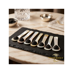 Ensemble de couverts VietChoice en nacre naturelle, cuillères à long manche, design vintage fait main, écologique - Product Image 4