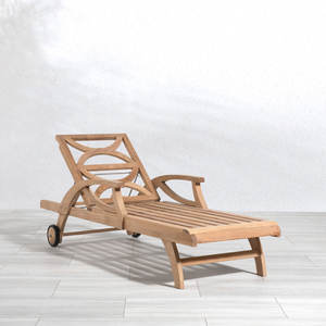 Chaise longue inclinable en teck pour l'extérieur, directement de l'usine, idéale pour les piscines, les complexes hôteliers et les clubs de plage - Product Image 3