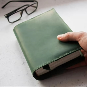 Smooth Matte Finish Leather <b>Book</b> Protector High <b>End</b> Italian Leather Journal Sleeve Bespoke Leather Factory LBC-0007 - Product Image 1