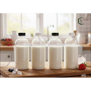 Bouteille ventrue en plastique PET 1000 ml, col large 38 mm, emballage OEM pour jus, smoothies, thés aux fruits, boissons, avec bouchon à vis, usine du Vietnam - Product Image 4