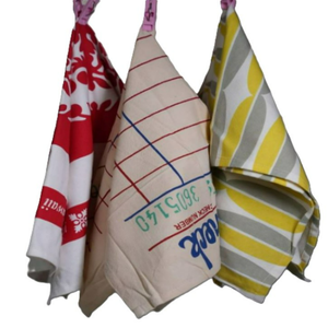 Essuie-tout de cuisine en coton biologique 100% de haute qualité, écologique, réutilisable, séchage rapide, facile à manipuler, motif floral, logo personnalisable - Product Image 4