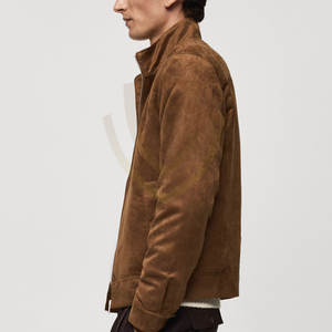 Veste en cuir suédé véritable pour homme à vendre, style classique et durable, veste en cuir suédé d'hiver - Product Image 4
