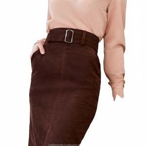 New <b>Brown</b> <b>Pencil</b> <b>Skirt</b> for Women Knee Office Women Genuine Lambskin Leather Short <b>Skirt</b> Party Black Wear Designer <b>Skirts</b> - Product Image 4