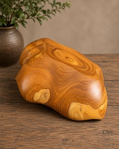 ชามไม้ทำมือสุดหรู ดีไซน์ใหม่ ผลิตภัณฑ์งานฝีมือไม้ที่มีเอกลักษณ์ ชามเสิร์ฟตกแต่งสไตล์โมเดิร์นแบบนอร์ดิก - Product Image 4