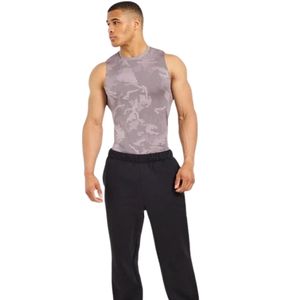 Camiseta sin mangas de camuflaje gris para hombre, camiseta de gimnasio, entrenamiento, fitness, deportiva, para correr, ropa deportiva, chaleco de fitness - Product Image 3