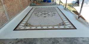 Venta Directa de Fábrica: Alfombra de Lana Lujosa Hecha a Mano con Diseño Bordado Multicolor para Decoración de Pisos en Sala de Estar - Product Image 2