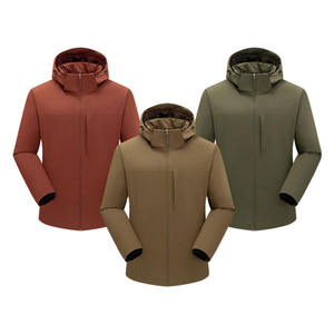 Veste Softshell imperméable de haute qualité 100% polyester, veste imperméable avec poches zippées - Product Image 2