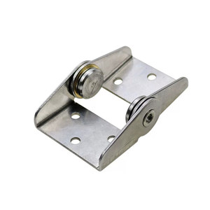Bisagra de acero inoxidable de par constante con amortiguación y tope para tapa abatible industrial - Product Image 3