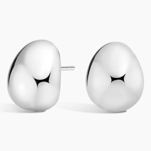 Minimalist <b>Silver</b> <b>Stud</b> <b>Earrings</b> Unisex Everyday Wear Jewelry Simple Round Design lab grown Modern Fashion Accessory - Product Image 5