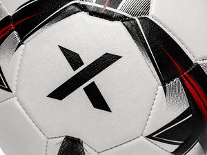 Ballon de football personnalisé X, blanc, noir, rouge, logo X, ballon de football professionnel pour match |   OEM ODM |   Fabricant |   Design haut de gamme - Product Image 3