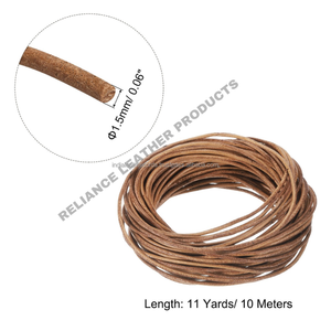 Cordon en cuir véritable de 1.5mm de large pour l'artisanat et la conception de bijoux. - Product Image 4