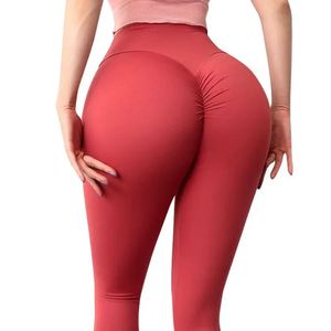 Leggings de yoga elásticos de spandex con efecto fruncido en glúteos, estampados, para fitness, gimnasio, entrenamiento, levantamiento de cadera, mallas deportivas con efecto fruncido en glúteos. - Product Image 2