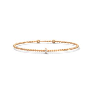 Rose Gold Tone Twisted Chain <b>Bracelet</b> <b>Adjustable</b> Link Bangle Minimalist Jewelry Gift - Product Image 1