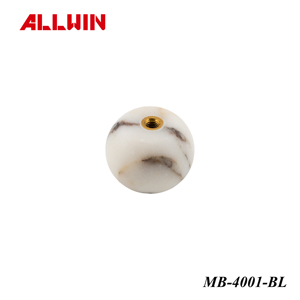 OEM ODM <b>White</b> Pattern Ball Marble Cabinet Furniture <b>Door</b> <b>Knob</b> - Product Image 3
