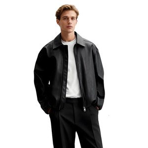 Ropa Casual Estilo Streetwear, Chaquetas de Cuero para Hombre, Ligeras, Transpirables, Personalizadas, Lisas y Teñidas - Product Image 2
