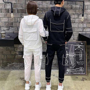 ชุดวอร์มสะท้อนแสงแบบมีฮู้ดสำหรับคู่รักชายหญิง ปี 2024 ขายส่ง ชุดลำลองสไตล์ฮิปฮอปสตรีทแวร์ ชุดกีฬา  รับสั่งทำ - Product Image 3