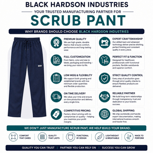 กางเกงสครับยูนิเซ็กซ์ Sales Blackhardson ผ้าโพลีคอตตอนยืด 180 GSM สีพีช ดีไซน์กระเป๋าคาร์โก้ ปักลายตามสั่ง - Product Image 5