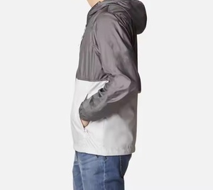 Chaqueta Acolchada Cortavientos con Capucha para Hombre, Diseño Color Block, Corte Regular, Cierre de Cremallera, Exterior de Poliéster, Estilo Casual de Primavera - Product Image 4