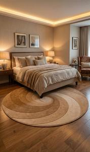Luxury Modern Spiral Hand Tufted Wool Anti-Slip Medium Pile Area Rug Soft Abstract <b>Carpet</b> Cotton Canvas Backing Living Room - Product Image 6
